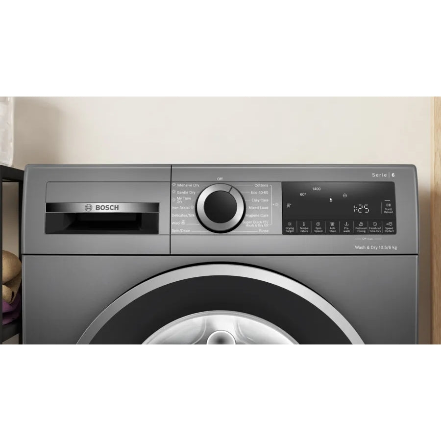 Bosch Series 6 WNG254R1GB Washer Dryer 10.5kg/6kg 1400rpm Graphite — image 2