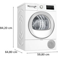 Bosch Series 4 WTH85224GB Heat Pump Tumble Dryer 8kg White thumbnail 9