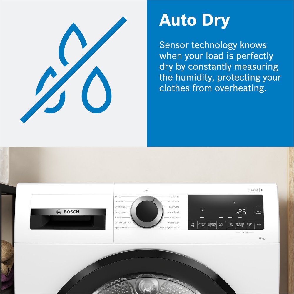Bosch Series 4 WTN83202GB Condenser Tumble Dryer 8kg White — image 4