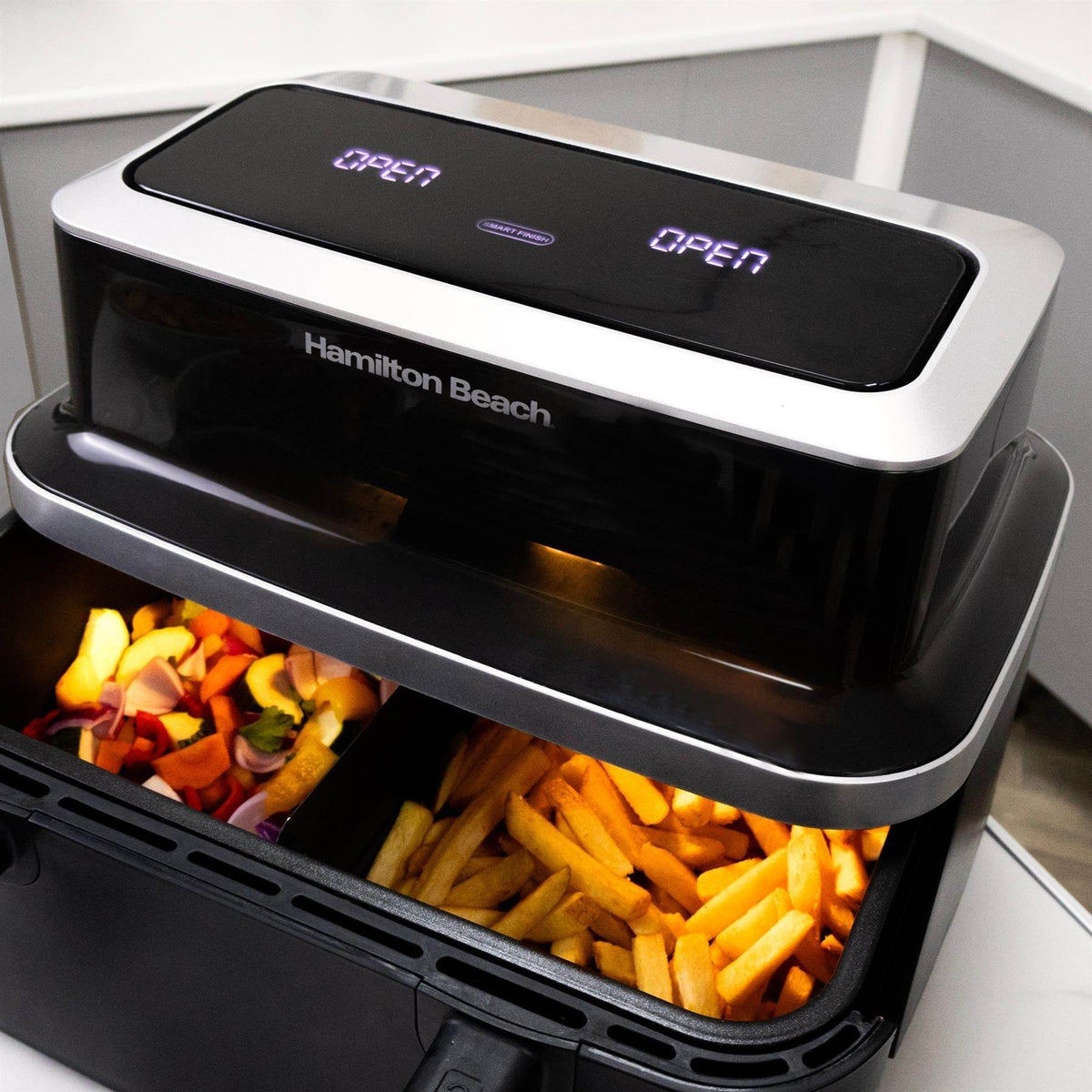 Hamilton Beach HB700VCGS Dual Air Fryer 9L Black