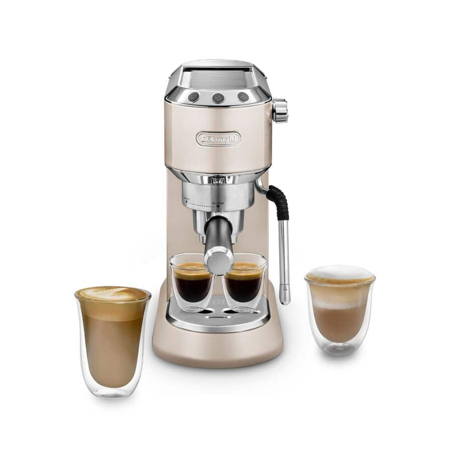 DeLonghi EC885.BG Dedica Arte Manual Espresso Coffee Maker Beige Gold