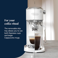 DeLonghi EC890.W Dedica Duo Manual Espresso Coffee Machine White thumbnail 8