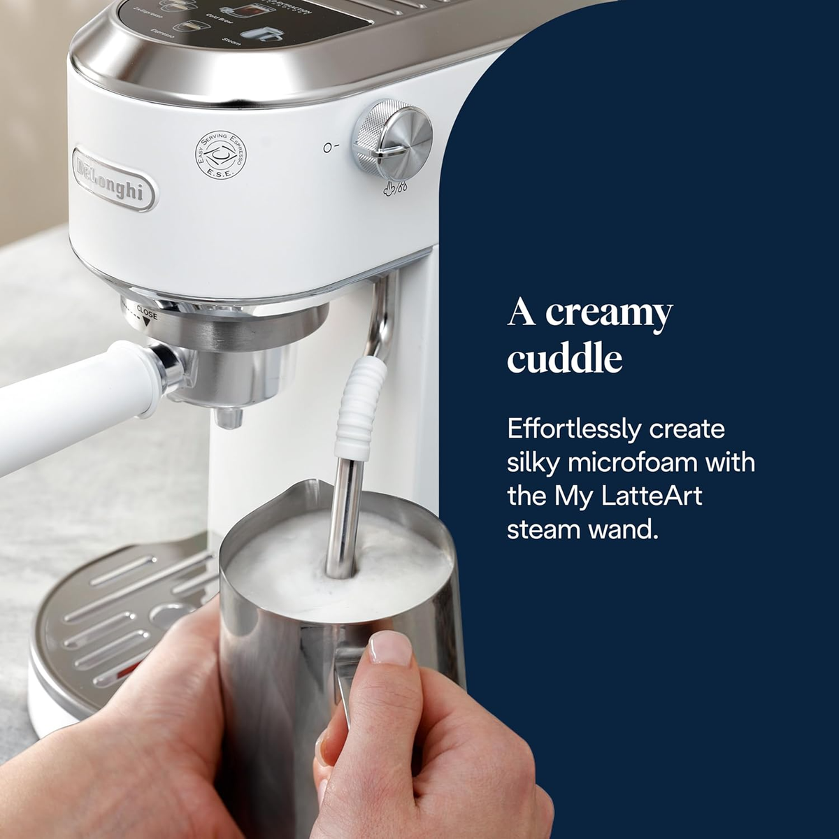 DeLonghi EC890.W Dedica Duo Manual Espresso Coffee Machine White — image 7