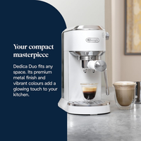 DeLonghi EC890.W Dedica Duo Manual Espresso Coffee Machine White thumbnail 3