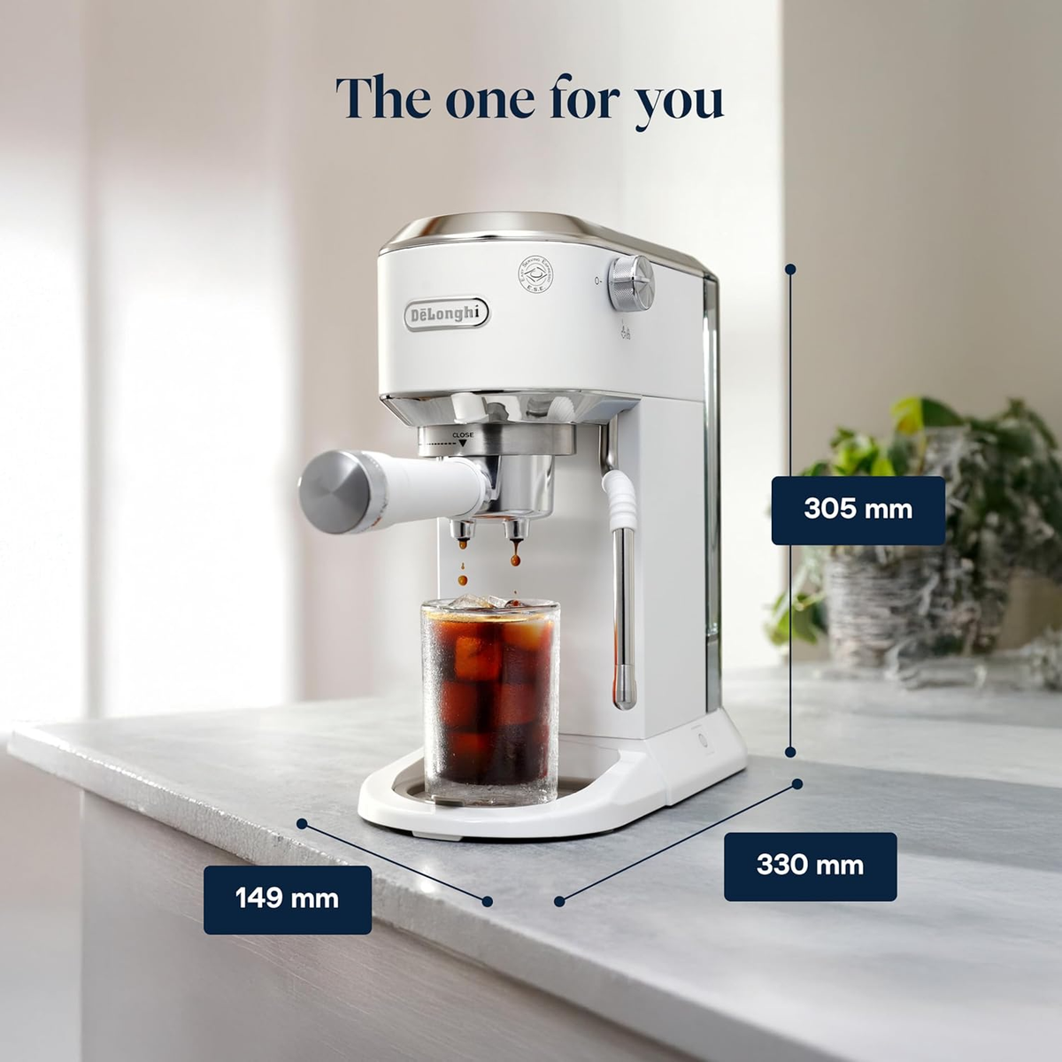 DeLonghi EC890.W Dedica Duo Manual Espresso Coffee Machine White — image 2