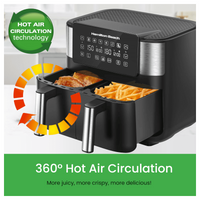 Hamilton Beach HB4006 Dual Zone Air Fryer 2850W 8L Black thumbnail 2