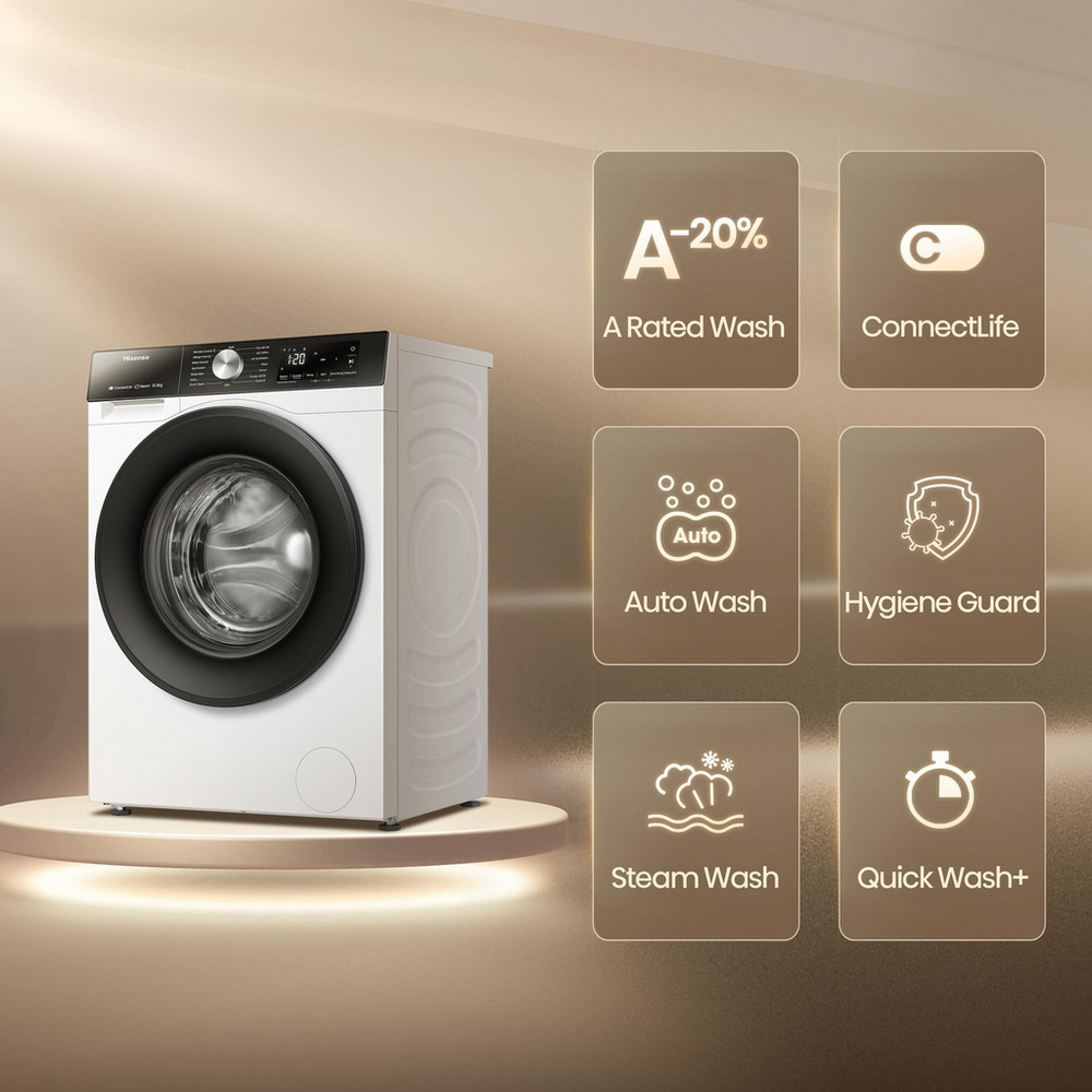 Hisense 3S Series WF3S1043BW3 Washing Machine 10.5kg White — image 2