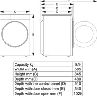 Hisense 3S Series WF3S8043BB3 Washing Machine 8kg 1400rpm Black thumbnail 13