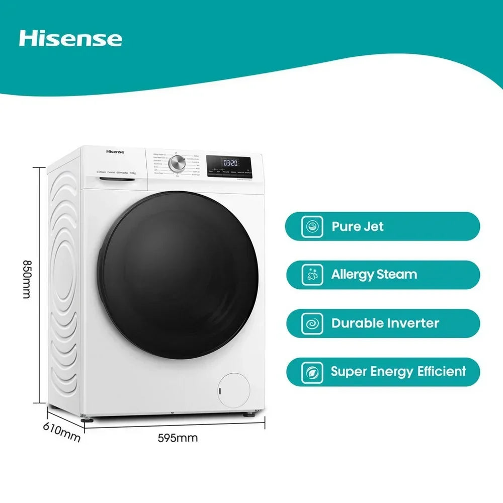Hisense WFQA1014EVJM 3 Series Washing Machine 10kg 1400rpm White