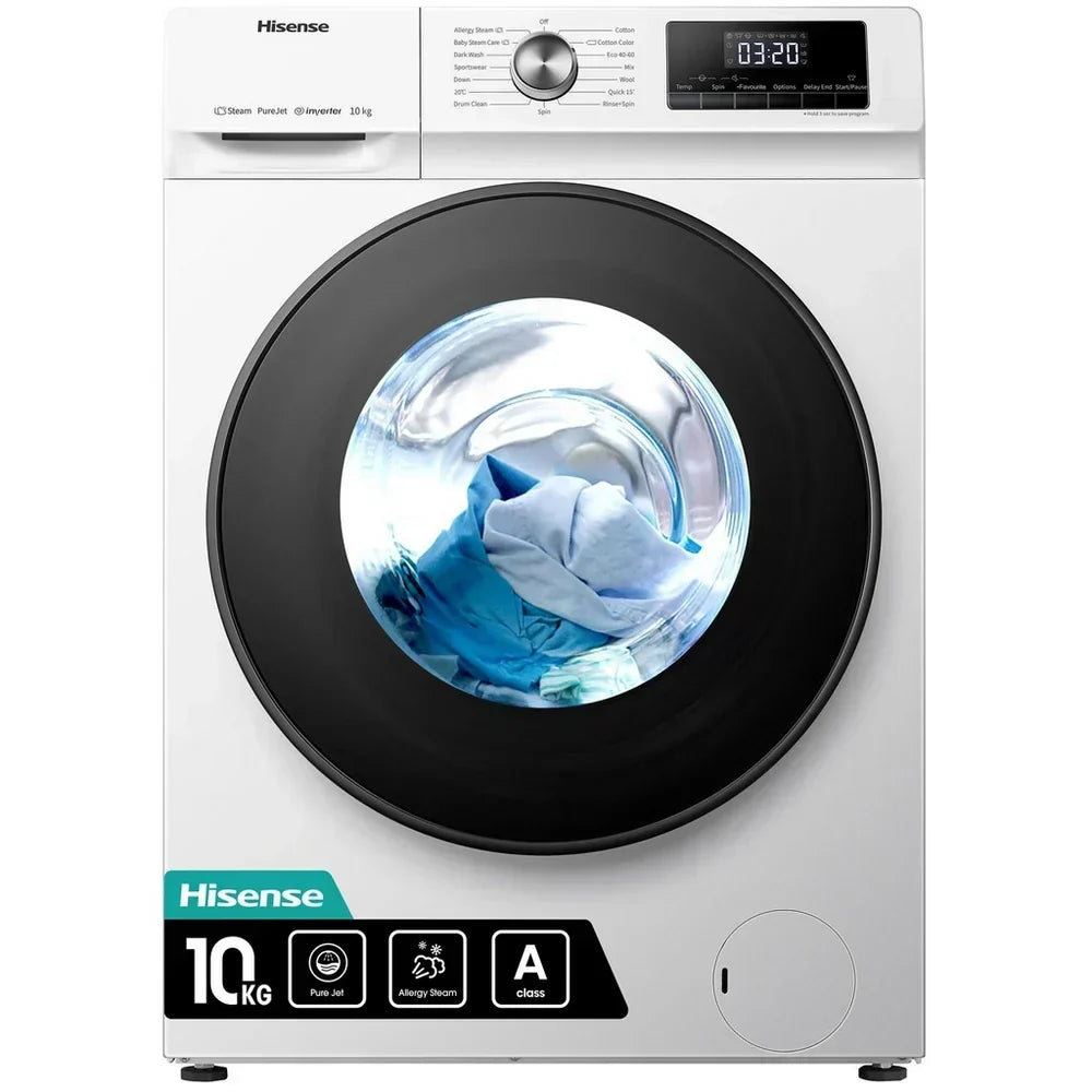 Hisense WFQA1014EVJM 3 Series Washing Machine 10kg 1400rpm White