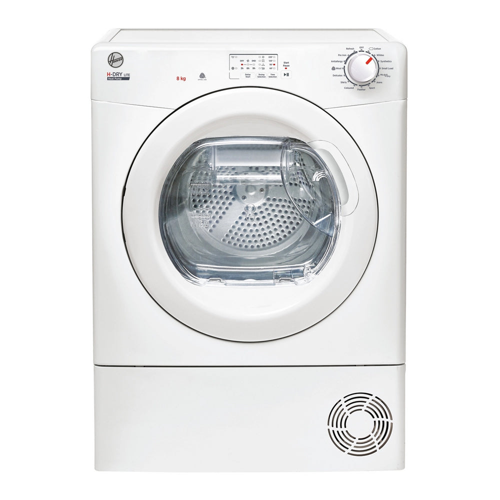 Hoover H-Dry 300 HLE H8A1LE-80 Heat Pump Tumble Dryer 8kg White