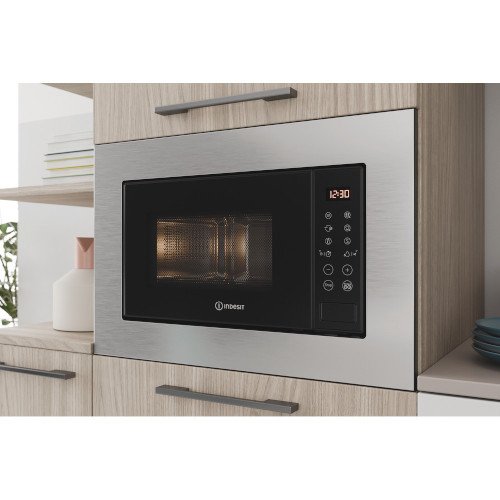 Indesit MWI120GX Built-In Microwave 20L 800W Stainless Steel