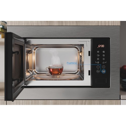 Indesit MWI125GX Built-In Microwave Oven 25L Stainless Steel