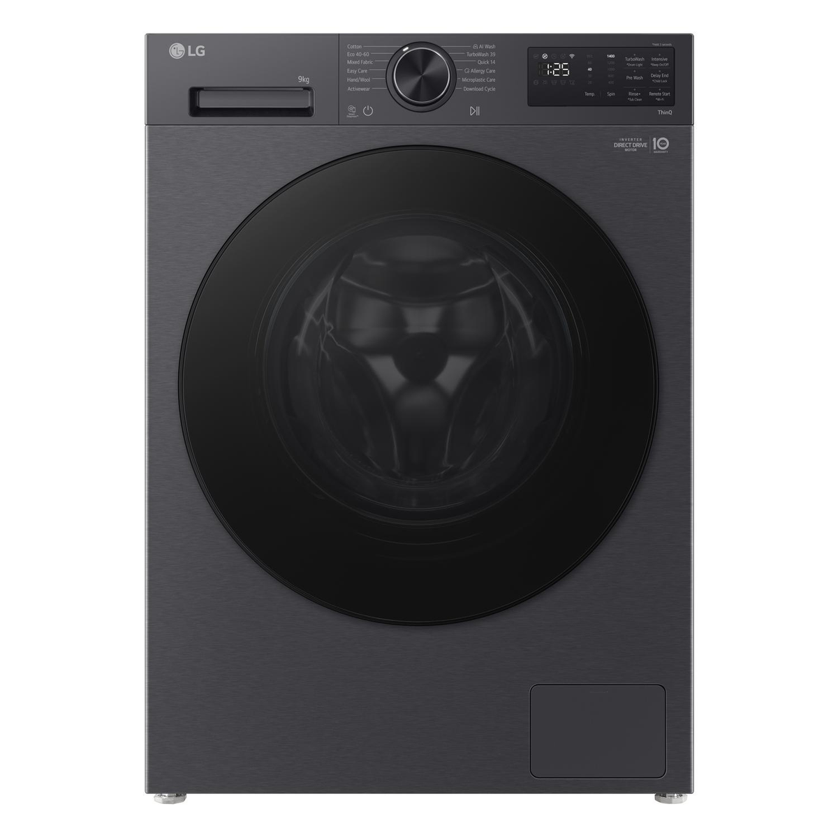LG F2X50S9TBB Freestanding Washing Machine 9kg 1200rpm Black