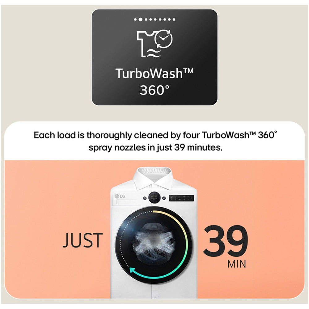 LG F4X7009TBB Washing Machine 9kg 1400rpm Black — image 10