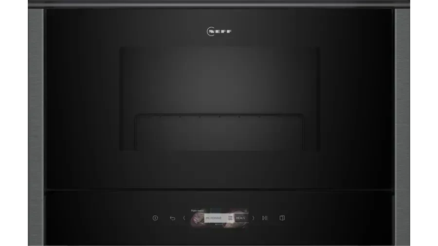 Neff N70 NR4GR31G1B Built-In Microwave Oven with Grill 21L 900W Graphite
