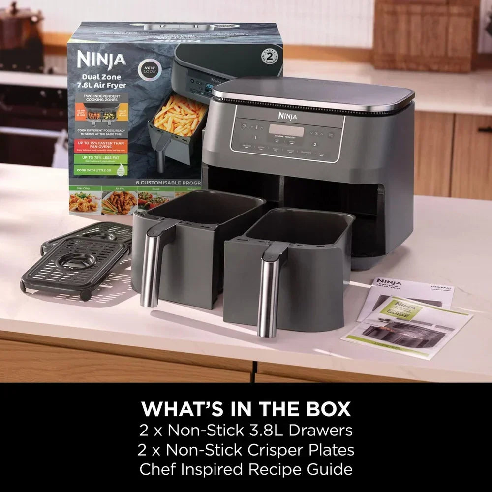 Ninja DZ300UK 6 in 1 Dual Zone Air Fryer 7.6L Gun Metal Grey — image 10