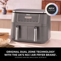 Ninja DZ300UK 6 in 1 Dual Zone Air Fryer 7.6L Gun Metal Grey thumbnail 2