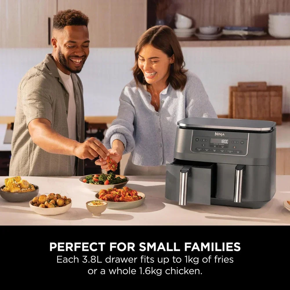 Ninja DZ300UK 6 in 1 Dual Zone Air Fryer 7.6L Gun Metal Grey — image 7