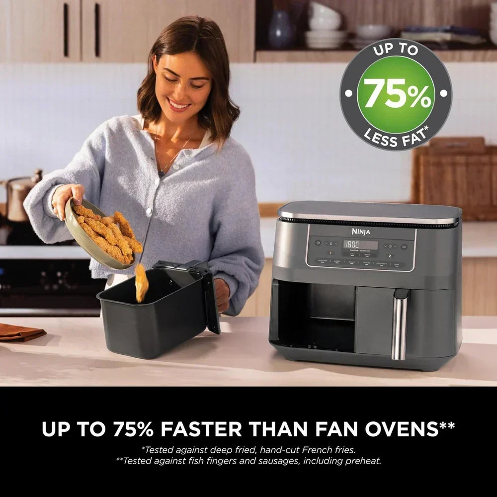 Ninja DZ300UK 6 in 1 Dual Zone Air Fryer 7.6L Gun Metal Grey — image 6