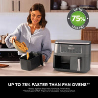 Ninja DZ300UK 6 in 1 Dual Zone Air Fryer 7.6L Gun Metal Grey thumbnail 6