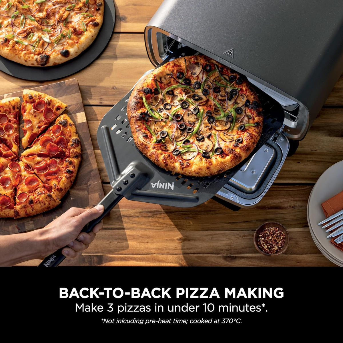 Ninja Artisan MO201UK Electric Outdoor Pizza Oven and Air Fryer Grey — image 11
