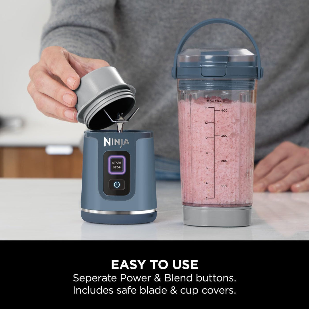 Ninja BC151UKNV Blast Cordless Portable Blender 530ml Denim Blue — image 7