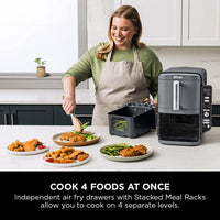 Ninja SL400UK Double Stack XL 2-Drawer Air Fryer 9.5L Grey thumbnail 6