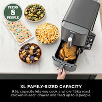 Ninja SL400UK Double Stack XL 2-Drawer Air Fryer 9.5L Grey thumbnail 7