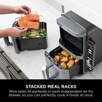 Ninja SL400UK Double Stack XL 2-Drawer Air Fryer 9.5L Grey thumbnail 8