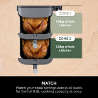 Ninja SL400UK Double Stack XL 2-Drawer Air Fryer 9.5L Grey thumbnail 10