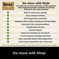 Ninja Luxe Cafe Premier ES601UKBK Espresso Coffee Machine 2L 14 Bar Black thumbnail 8