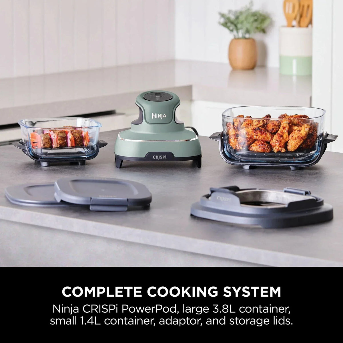 Ninja CRISPi FN101UKSG 4-in-1 Portable Glass Air Fryer 1700W Sage — image 4