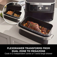 Ninja Foodi FlexDrawer AF500UK Air Fryer 10.4L Black thumbnail 2
