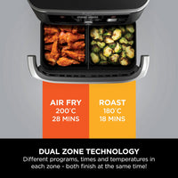Ninja Foodi FlexDrawer AF500UK Air Fryer 10.4L Black thumbnail 6