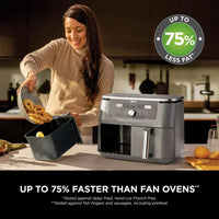 Ninja DZ400UK MAX 6-in-1 Dual Zone Air Fryer 9.5L Gunmetal Grey thumbnail 8