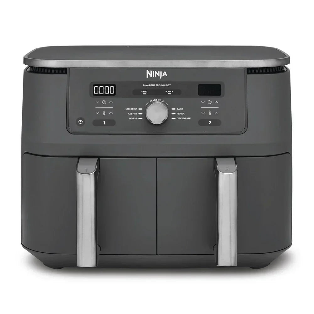 Ninja DZ400UK MAX 6-in-1 Dual Zone Air Fryer 9.5L Gunmetal Grey
