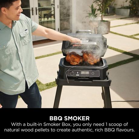 Ninja OG850UK Woodfire Pro XL Electric BBQ Grill & Smoker Black