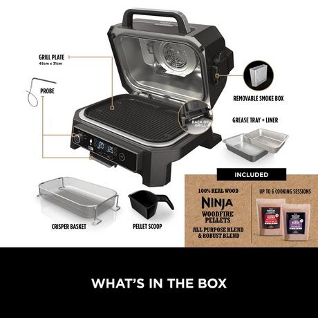 Ninja OG850UK Woodfire Pro XL Electric BBQ Grill & Smoker Black — image 12