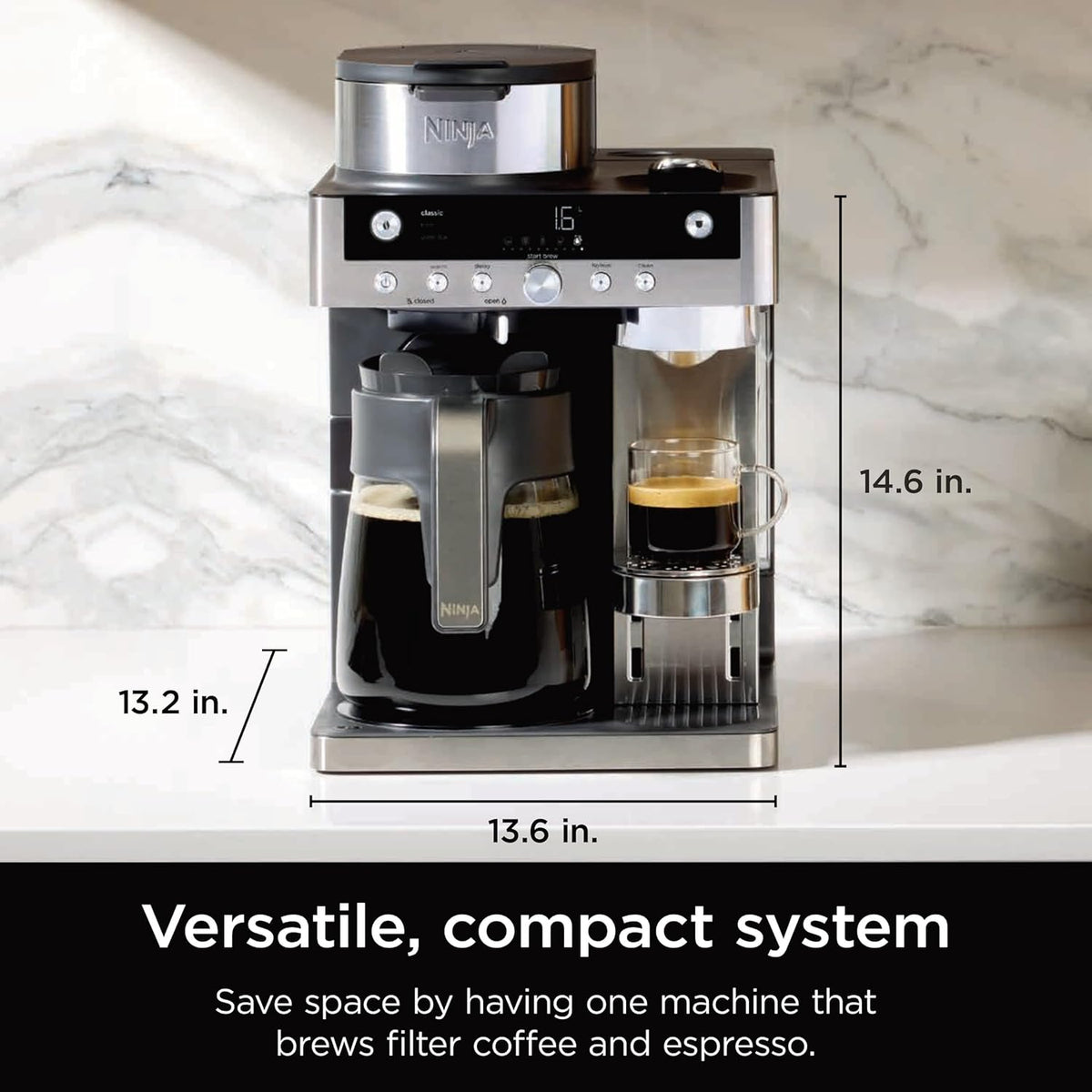 Ninja CFN802UK Prestige Dualbrew Coffee Machine 1.8L Black — image 2