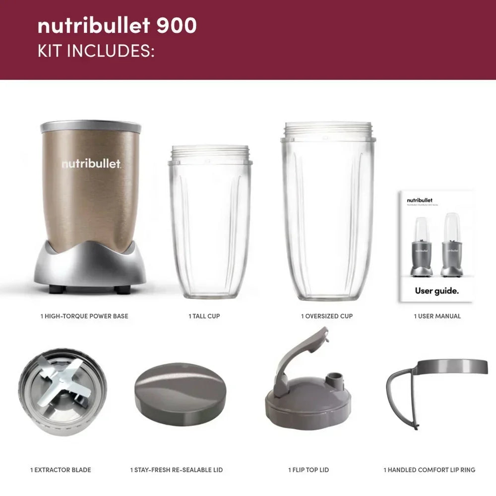 Nutribullet NBLP9 900 Series Blender 900W Champagne — image 3