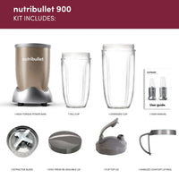 Nutribullet NBLP9 900 Series Blender 900W Champagne thumbnail 3