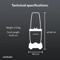 Nutribullet 900 Series 2775 Portable Blender 900W 0.9L Grey thumbnail 9