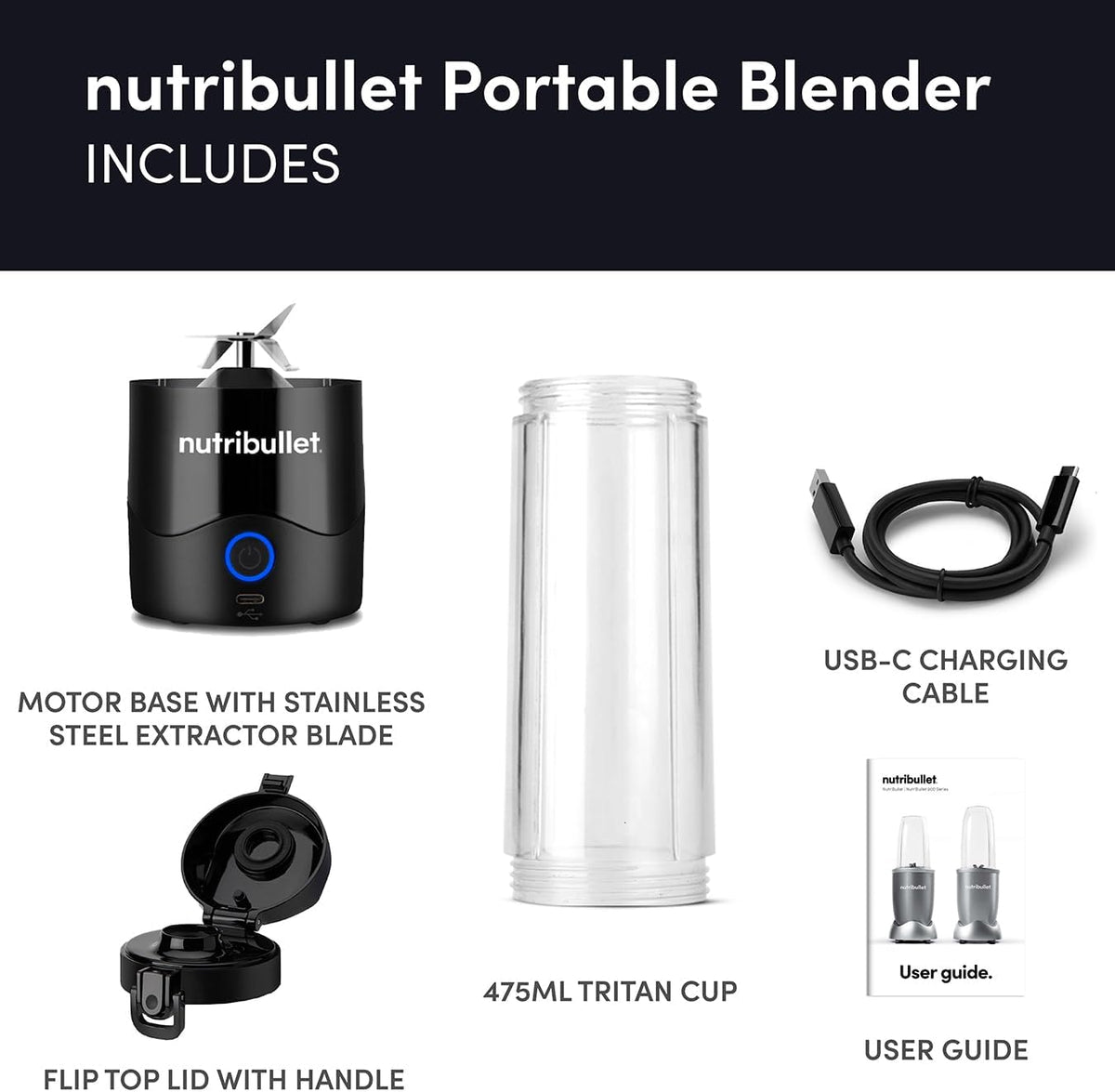 Nutribullet 02306 Portable Blender 100W Black