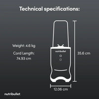 Nutribullet Ultra 1200 2776 Portable Blender 1200W Grey thumbnail 10