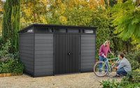 Keter 11x 7 Cortina Heavy Duty Plastic Pent Shed – Dark Grey thumbnail 7
