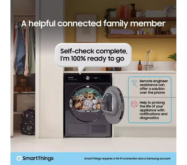 Samsung Series 5 DV90CGC0A0AEEU Heat Pump Tumble Dryer 9kg White — image 4