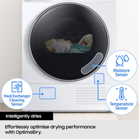 Samsung DV90BB9445GHS1 Series 8 Heat Pump Tumble Dryer 9kg White thumbnail 10