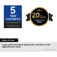 Samsung WW11DG6B25LBU1 Washing Machine 11kg 1400rpm Black thumbnail 9