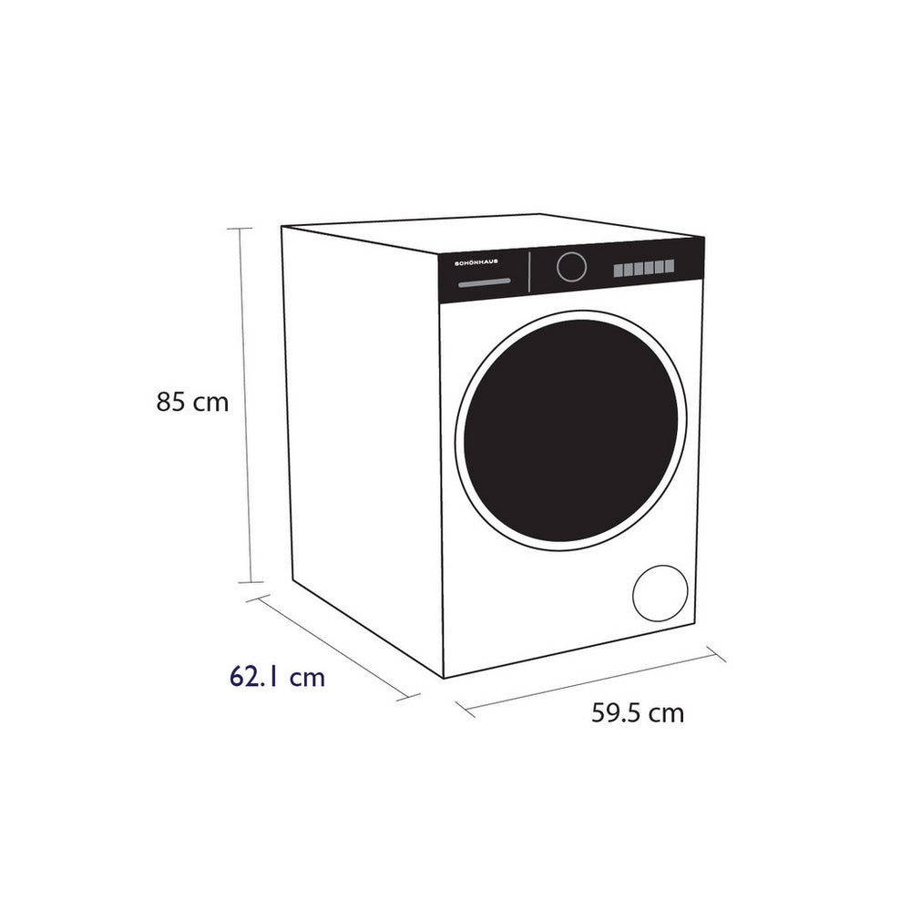 Schönhaus TDSHF018A3W Heat Pump Tumble Dryer 8kg White